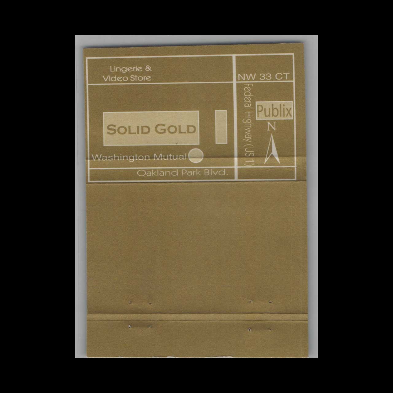 Matchbook Cover Solid Gold Premier Adult Club Ft Lauderdale FL Matchbook Cover Solid Gold Premier Adult Club Ft Lauderdale FL