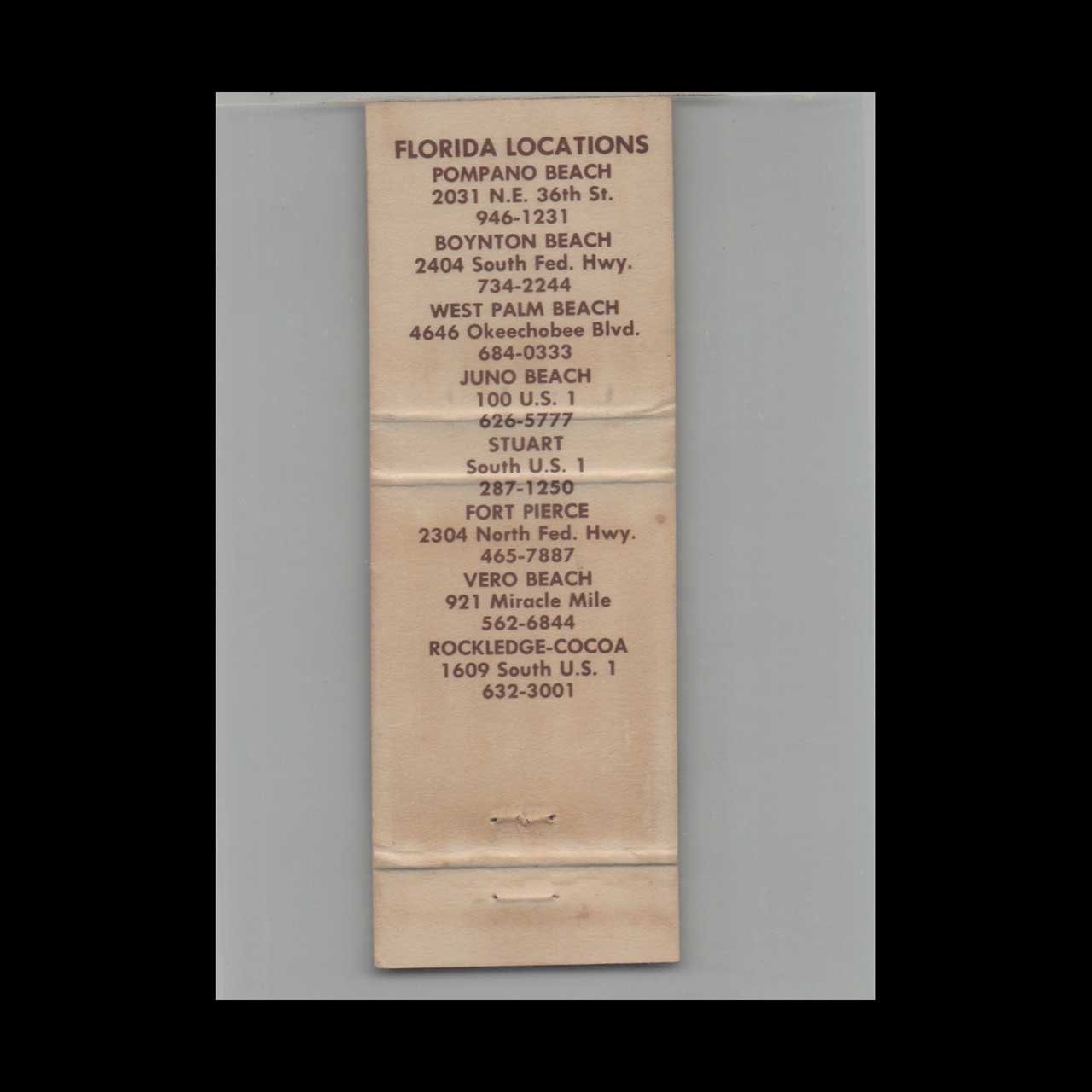 Gentleman Jims Restaurant Matchbook Cover Fort Pierce Gentleman Jims Restaurant Matchbook Cover Fort Pierce