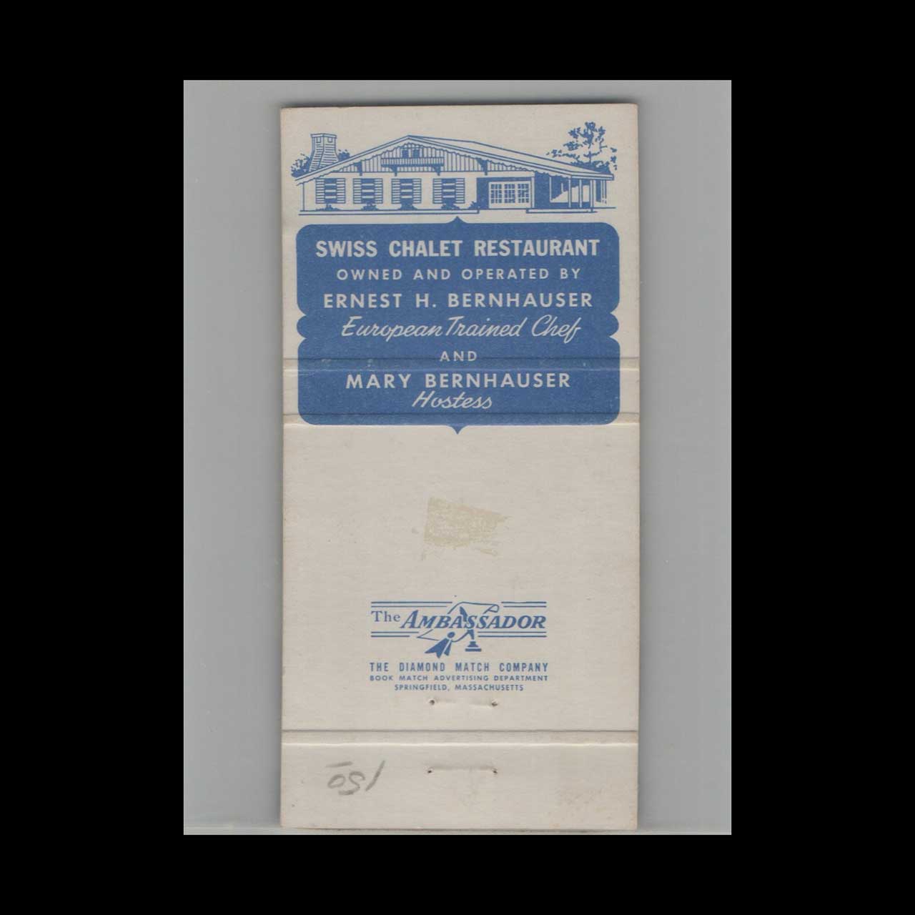 Swiss Chalet Restaurant Fort Pierce Matchbook Cover Swiss Chalet Restaurant Fort Pierce Matchbook Cover