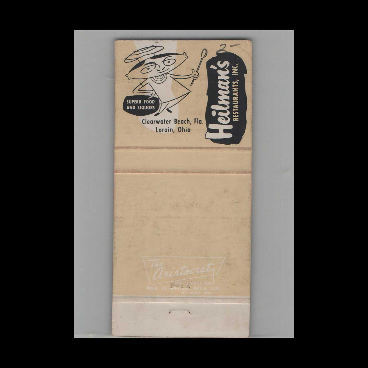 Heilmans Beachcomber Matchbook Cover Clearwater Beach FL Heilmans Beachcomber Matchbook Cover Clearwater Beach FL