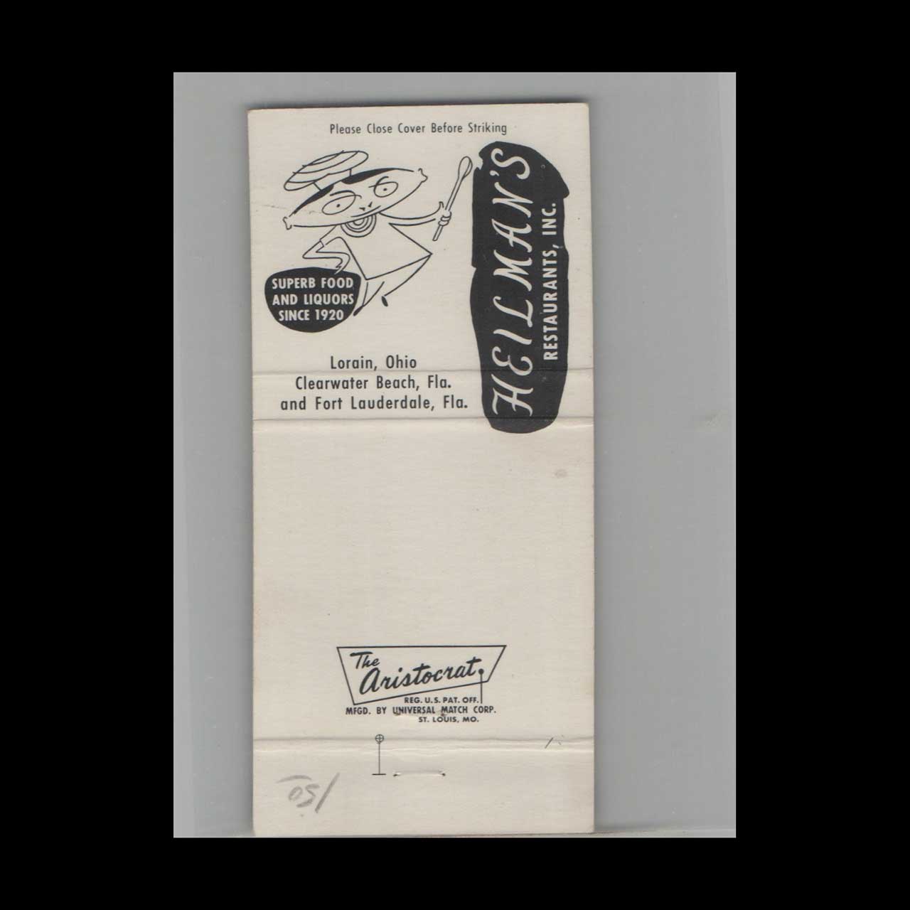 Heilmans Beachcomber Matchbook Cover Clearwater Beach FL Heilmans Beachcomber Matchbook Cover Clearwater Beach FL