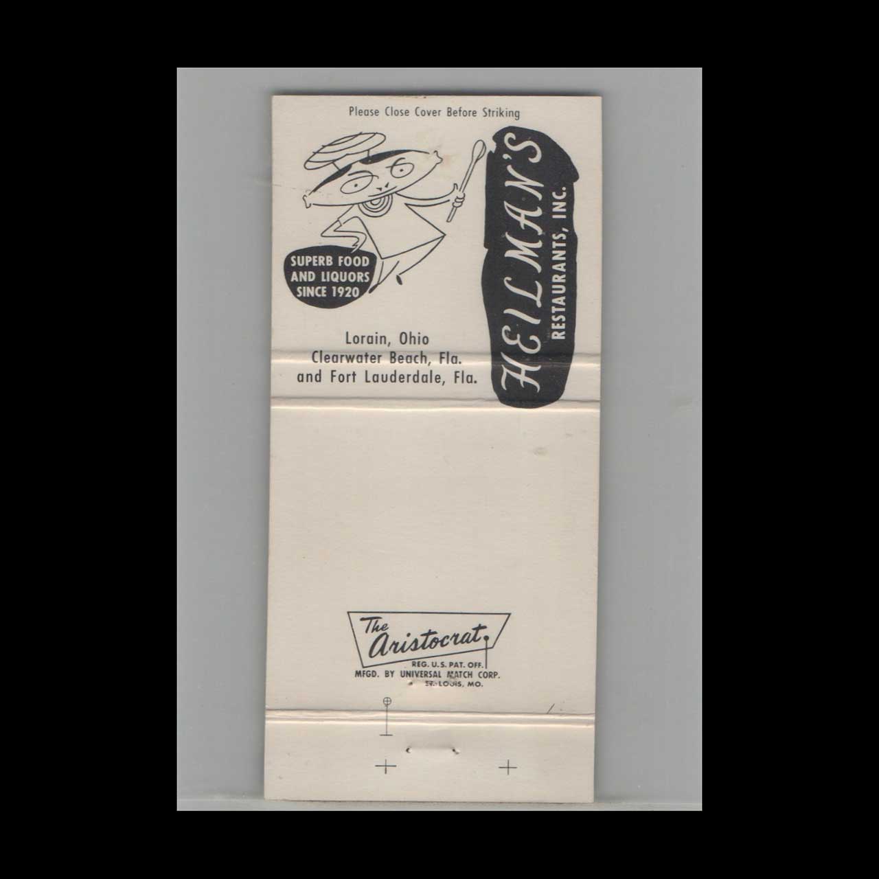 Heilmans Beachcomber Restaurant Matchbook Cover Clearwater FL Heilmans Beachcomber Restaurant Matchbook Cover Clearwater FL