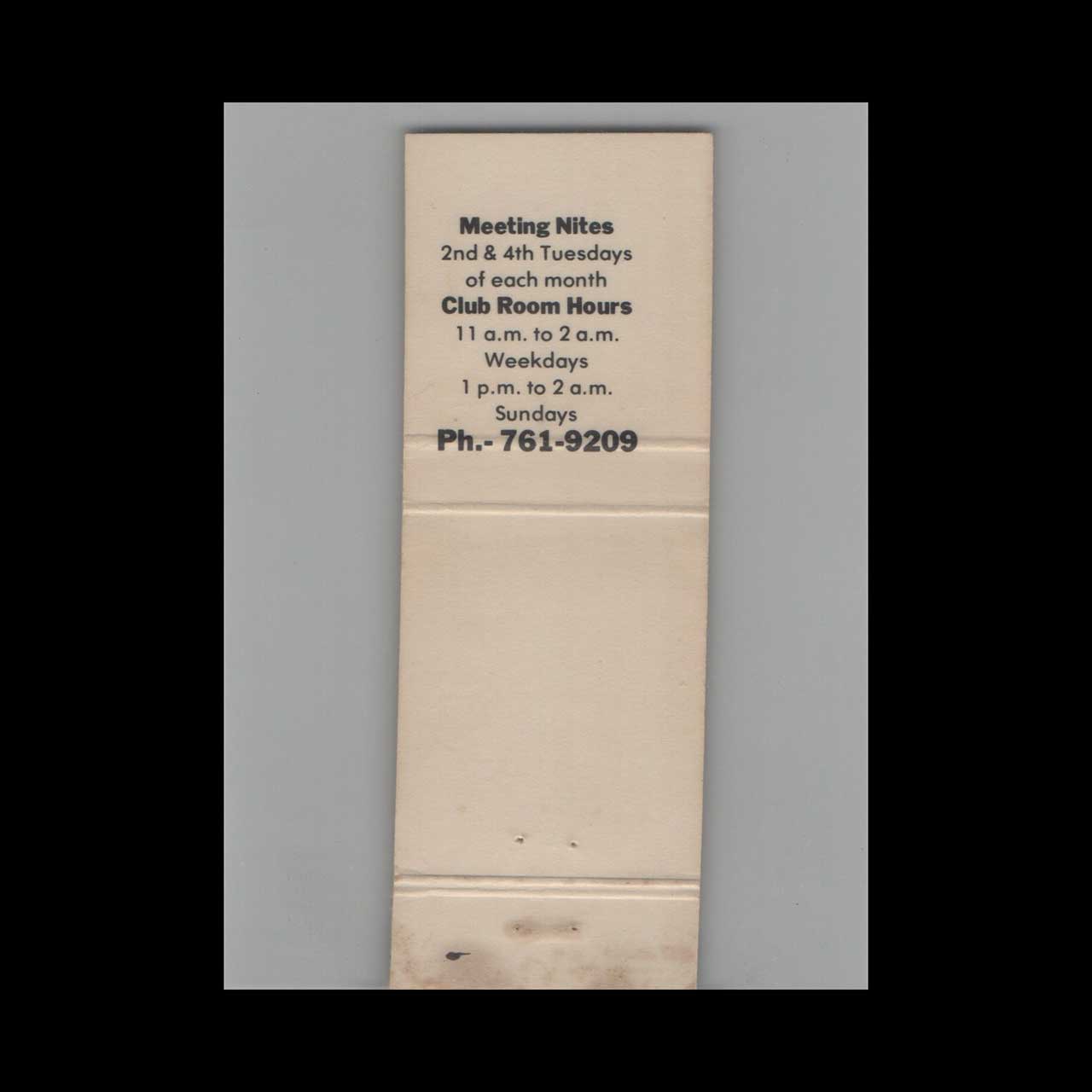 FOE Eagles Aerie 14 Matchbook Cover Great Falls MT FOE Eagles Aerie 14 Matchbook Cover Great Falls MT