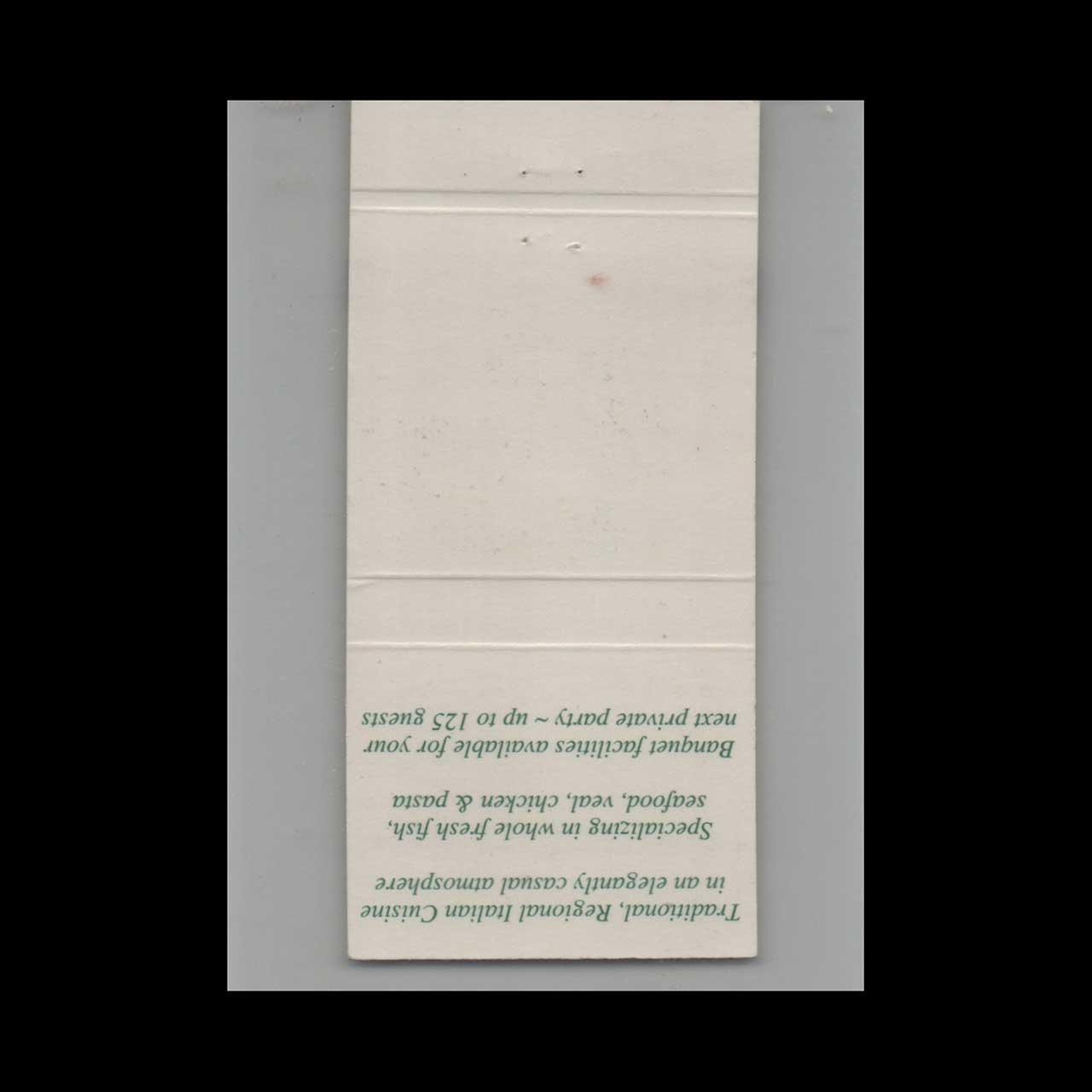 Full Length Matchbook Cover Caffe Aldo Lamberti Cherry Hill NJ Full Length Matchbook Cover Caffe Aldo Lamberti Cherry Hill NJ