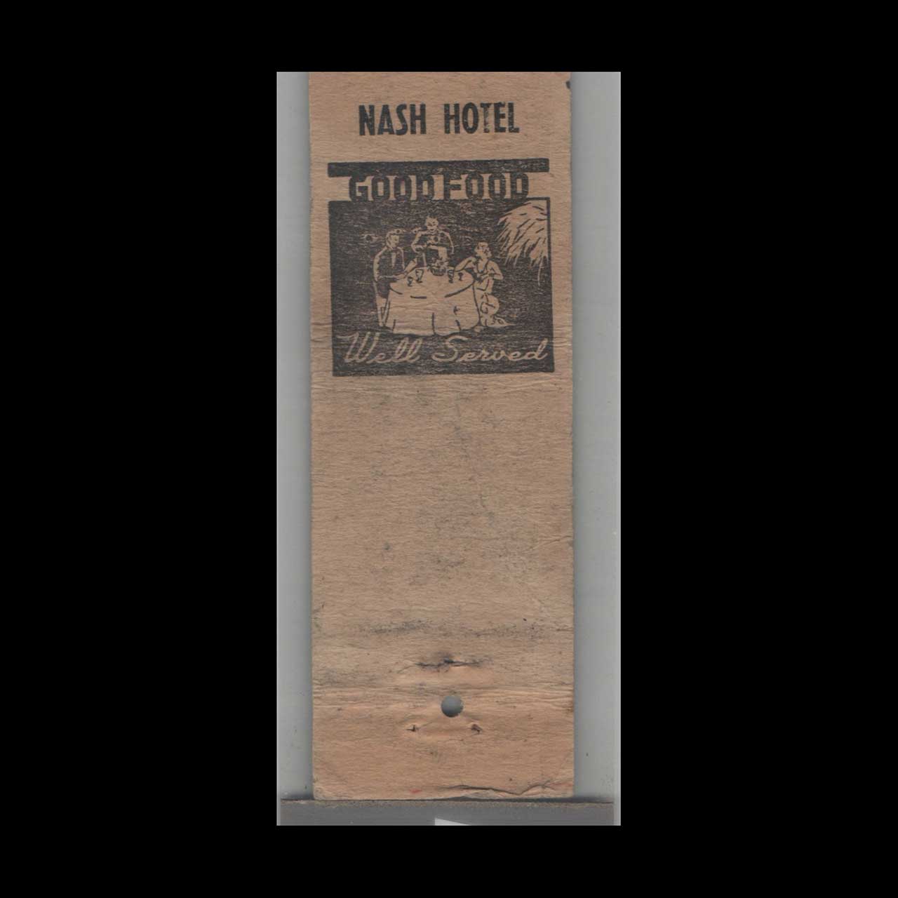 1930s Nash Hotel Miami Beach Matchbook Cover 1930s Nash Hotel Miami Beach Matchbook Cover