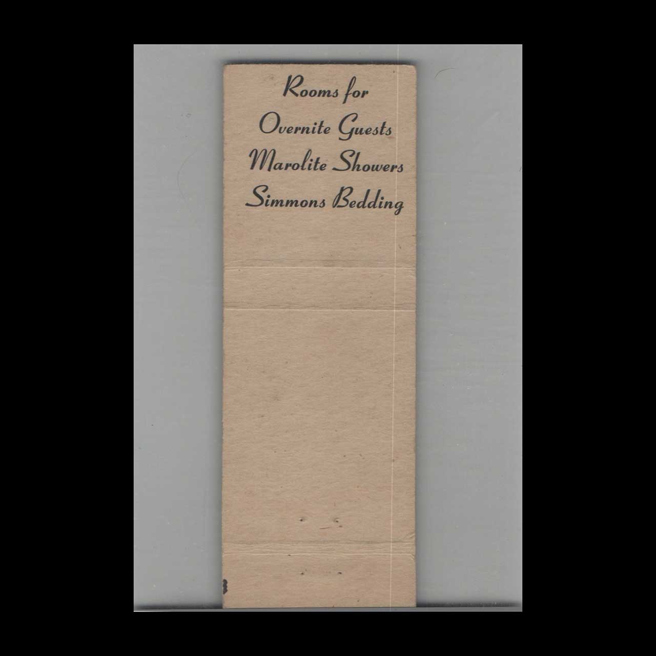 Matchbook Cover Gentners Hotel Batavia NY Matchbook Cover Gentners Hotel Batavia NY